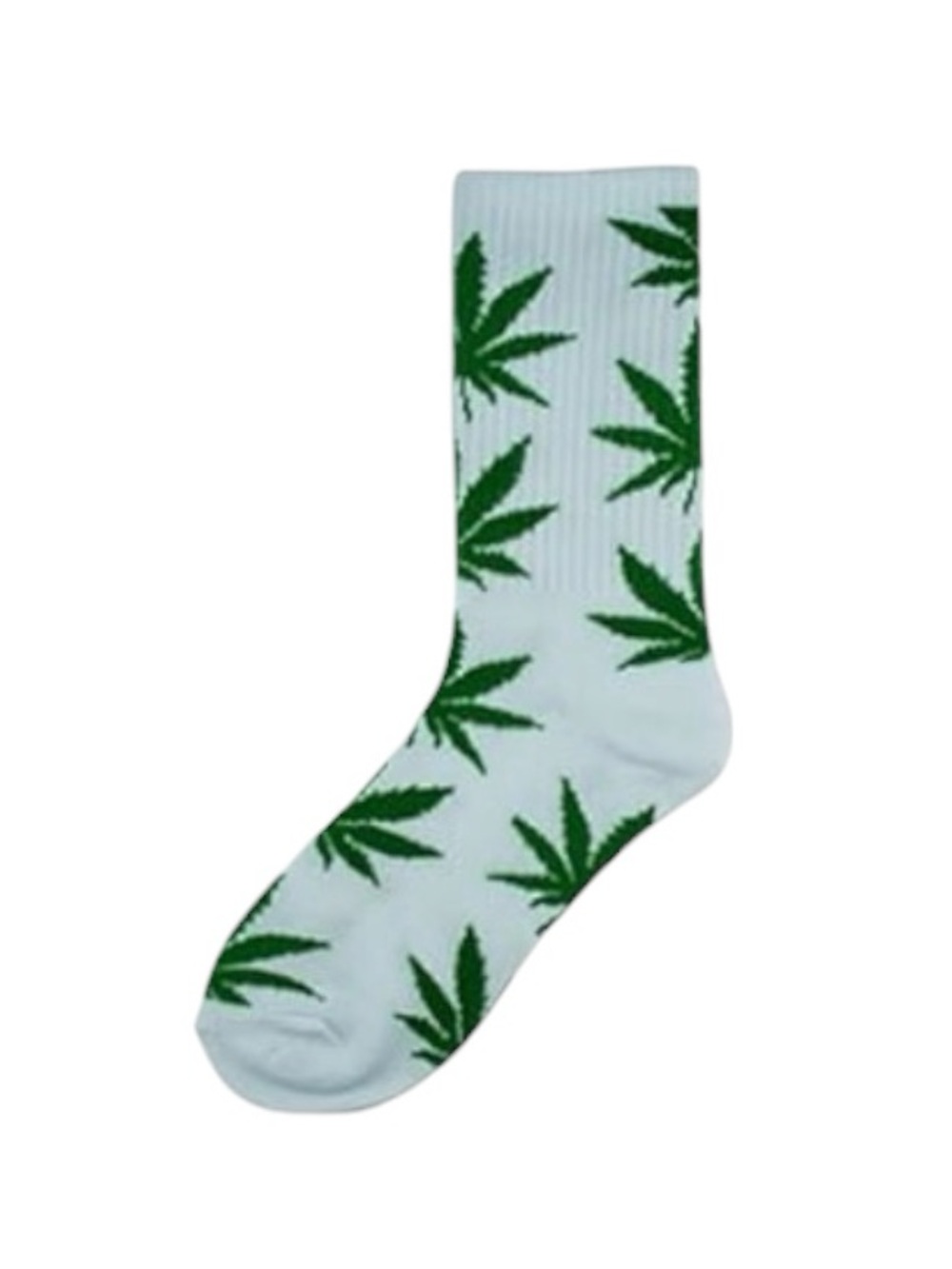 White & Green Huff Socks
